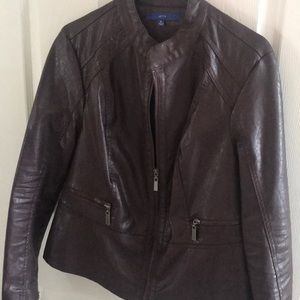 APT. 9 Brown Leather Jacket | Size XL